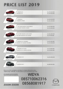Daftar Harga / Price List Mazda Kelapa Gading