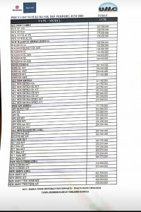 Pricelist bln Juni